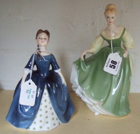 Appraisal: A Royal Doulton figure debbie H N and one other