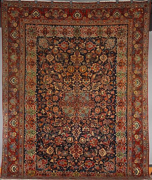 Appraisal: A Kashan carpet size approximately ft in x ft in