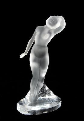 Appraisal: Lalique Nude Figurine The cast glass figurine has a matte