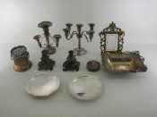 Appraisal: A mixed group of plated items comprising - a pair