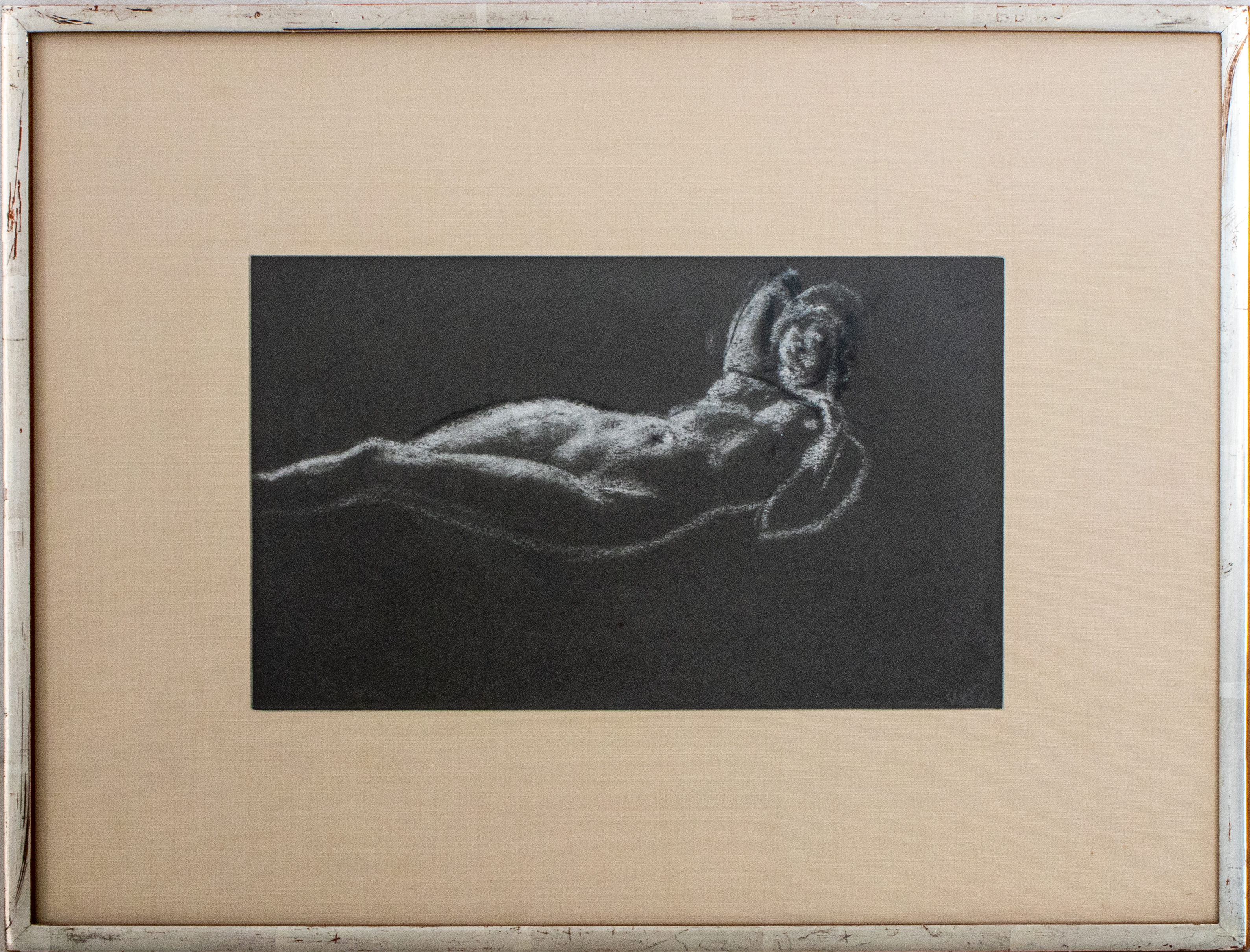 Appraisal: ARTHUR BOWEN DAVIES NUDE SKETCH CHALK ON PAPER Arthur Bowen