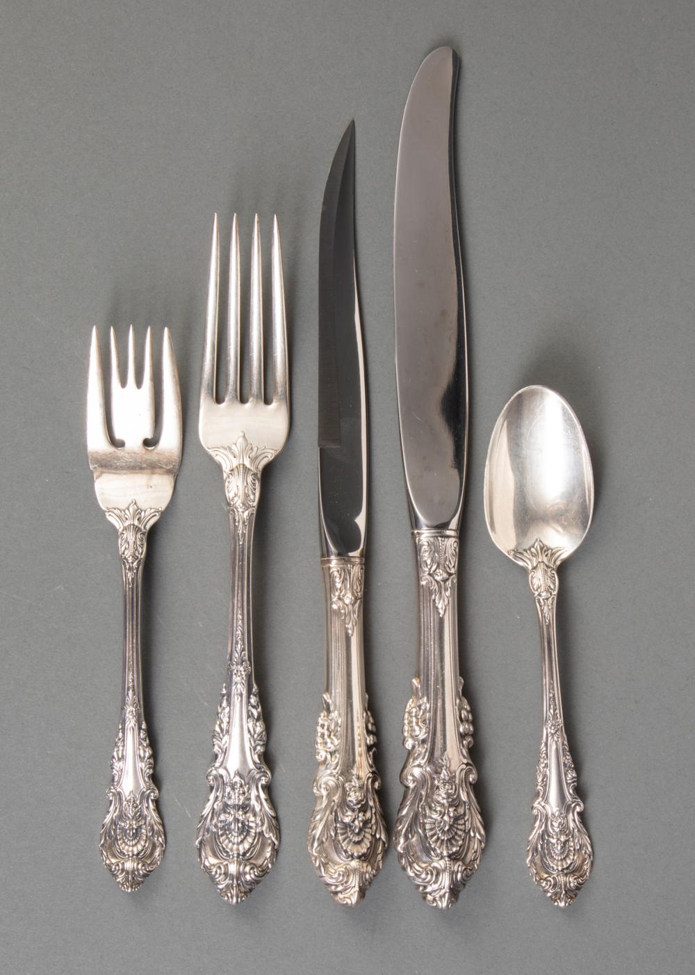 Appraisal: Wallace Sir Christopher Sterling Silver Flatware Service pat incl each