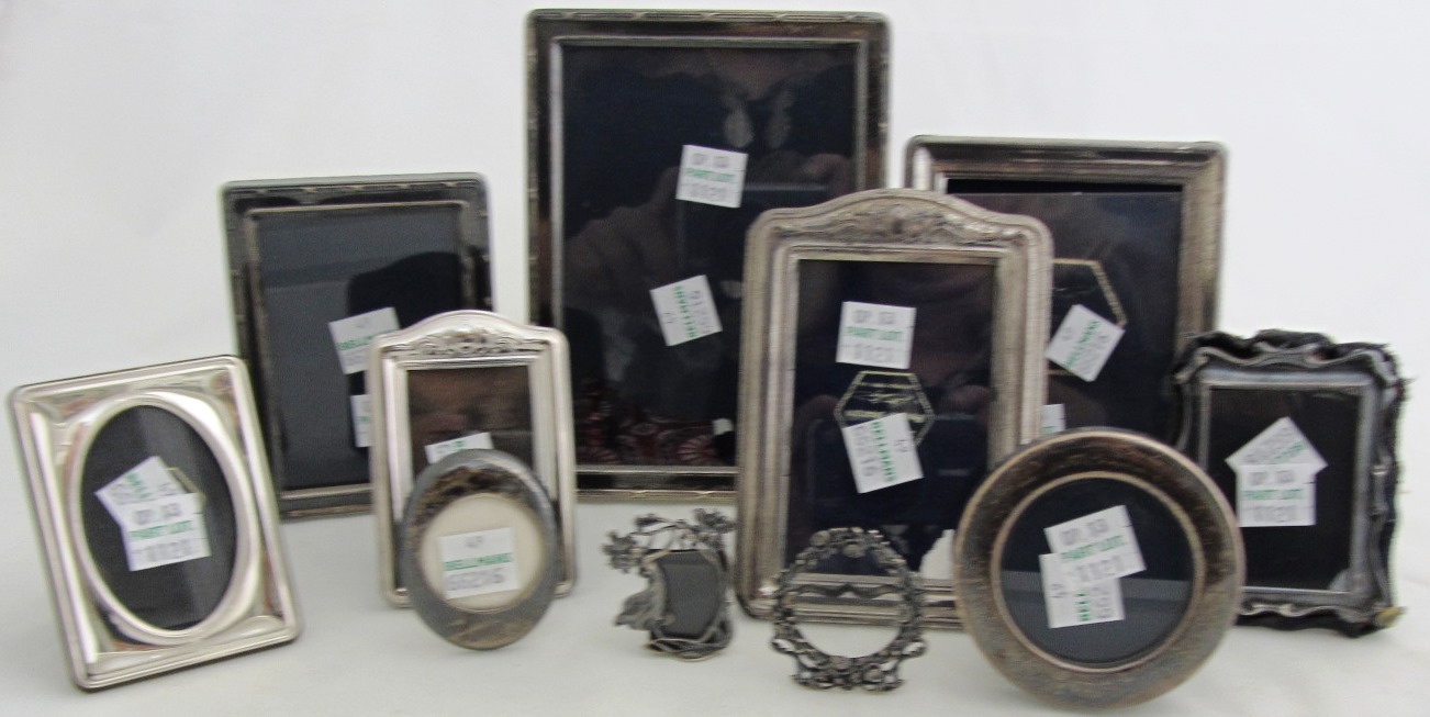 Appraisal: A group of eleven silver mounted and Foreign photograph frames