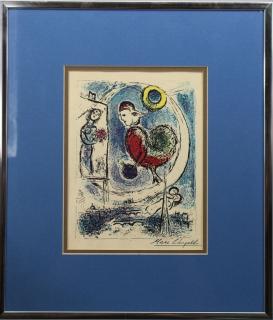 Appraisal: Marc Chagall - Framed Colored Print Image size x inches