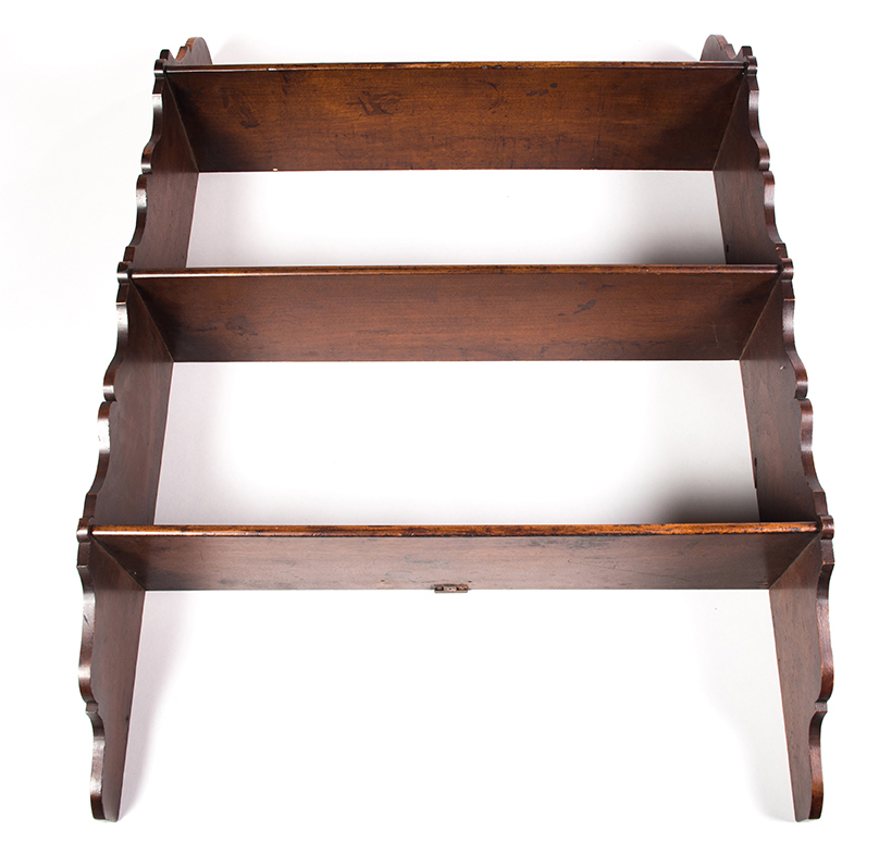 Appraisal: SET OF HANGING SHELVES American nd half- th century walnut