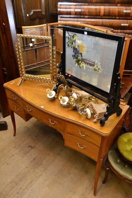 Appraisal: DRESSING TABLE WITH A MIRROR BACK MATCHING STOOL AND A