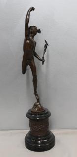 Appraisal: Bronze Figure of Mercury From a Riverdale NY estate -