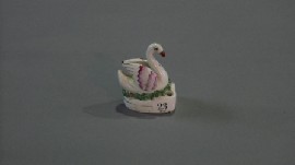 Appraisal: A Staffordshire quill holder with a swan slight damage cmh