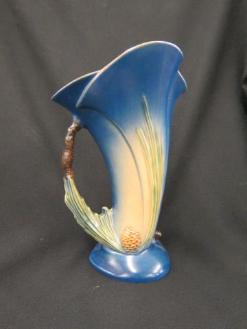 Appraisal: Roseville Pottery Pinecone Vase blue tulip form - excellent