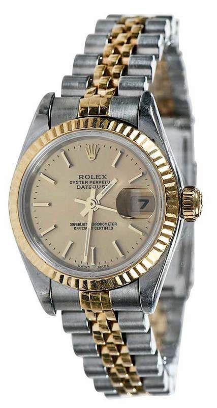 Appraisal: Rolex kt and Stainless Steel Watch mm case Oyster Perpetual