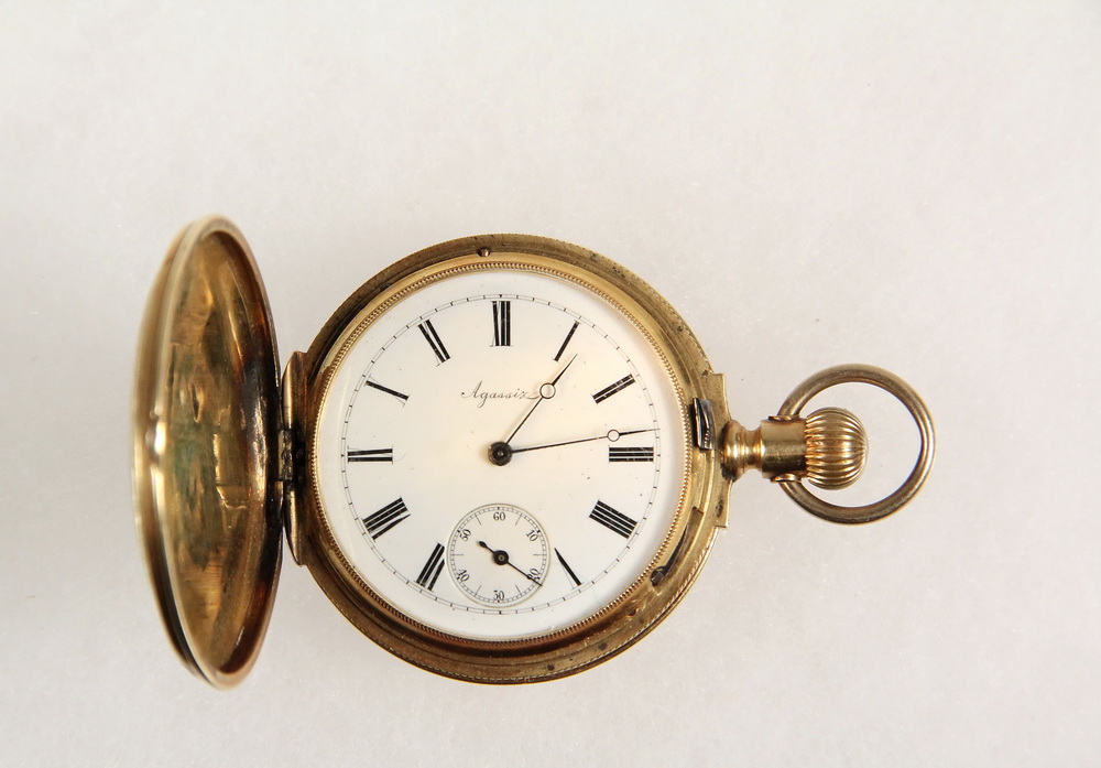 Appraisal: WATCH - Lady's K Yellow Gold Agassiz Pendant Watch with