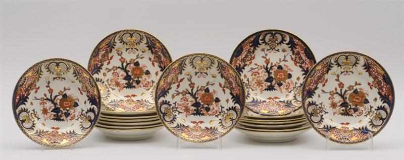 Appraisal: SEVENTEEN DERBY PORCELAIN UNDER PLATES IN THE ''JAPAN'' PATTERN With