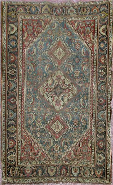 Appraisal: A Fereghan rug late th century the blue field with