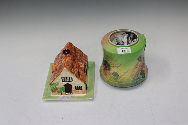 Appraisal: A BESWICK BUTTER DISH in the form of a thatched