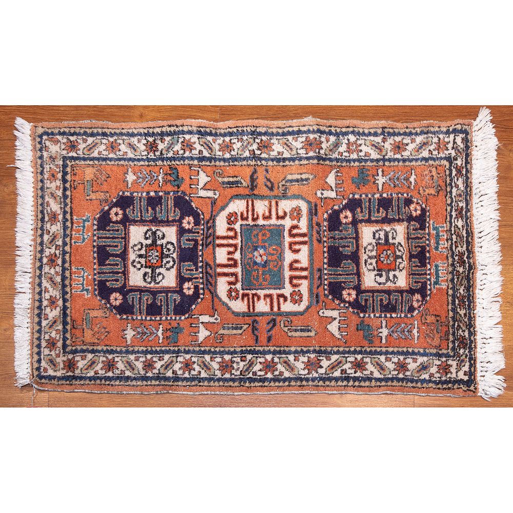 Appraisal: Semi-Antique Kazak Rug Turkey x Second quarter- th century hand-knotted