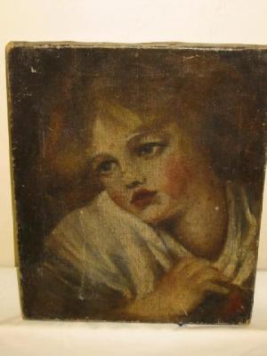 Appraisal: ENGLISH SCHOOL Portrait of a Young Girl unsigned late th