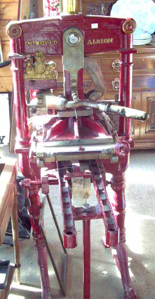 Appraisal: A MID VICTORIAN PRINTING PRESS SIGNED BY THE MAKER J