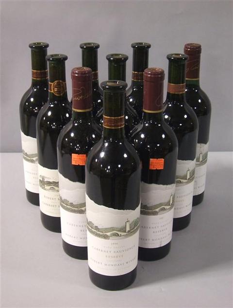 Appraisal: MIXED VERTICAL ROBERT MONDAVI CABERNET SAUVIGNON RESERVE Ten bottles including