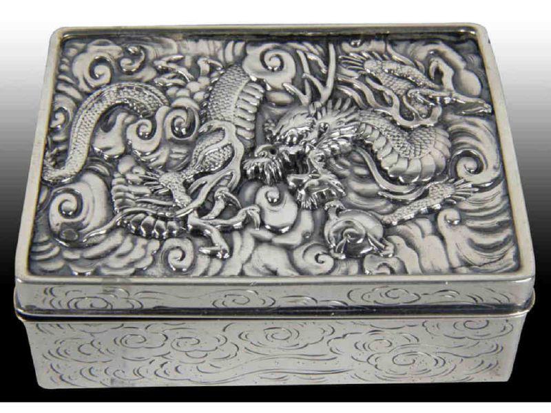 Appraisal: Chinese Silver Box With Hinged Lid Description - '' x