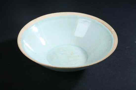 Appraisal: CHINESE QINGBAI PORCELAIN BOWL Song Dynasty Molded with two fish