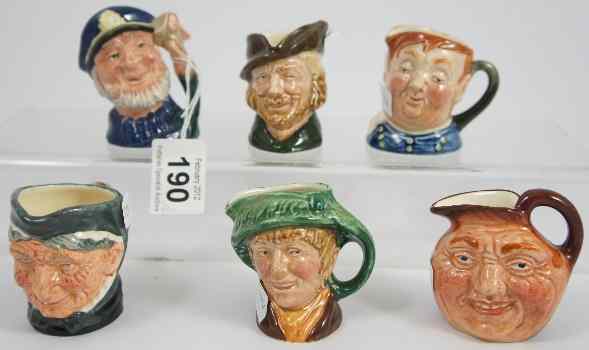 Appraisal: Royal Doulton Miniature Character Jugs Old Salt D Arriett D