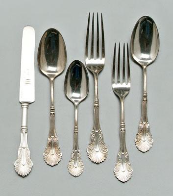 Appraisal: Shiebler Corinthian sterling flatware pieces double monogram on backs solid