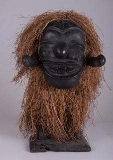 Appraisal: Liberian Krahn Figure Krahn figure from Liberia with straw hair