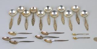 Appraisal: Group Sterling Silver Spoons Group of sterling silver spoons comprising