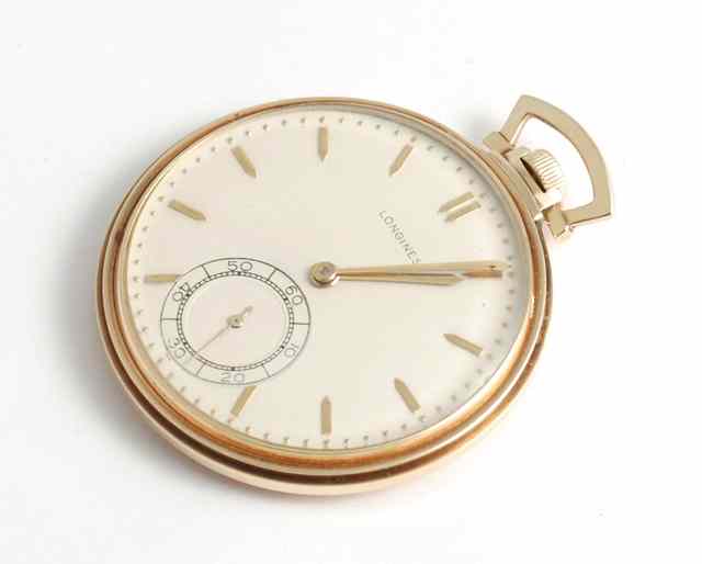 Appraisal: SWISS FOURTEEN KARAT GOLD OPENFACE POCKET WATCH Longines Watch Co