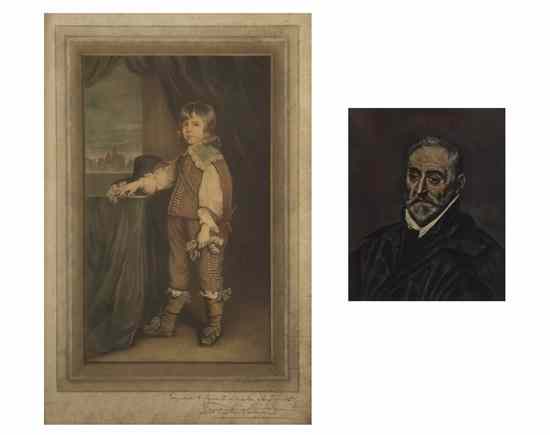 Appraisal: A Pair of Prints Portrait of a Man and Portrait