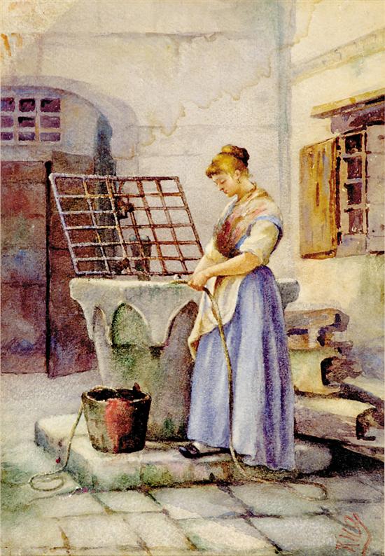 Appraisal: Italian school late th early th century WOMAN AT WELL