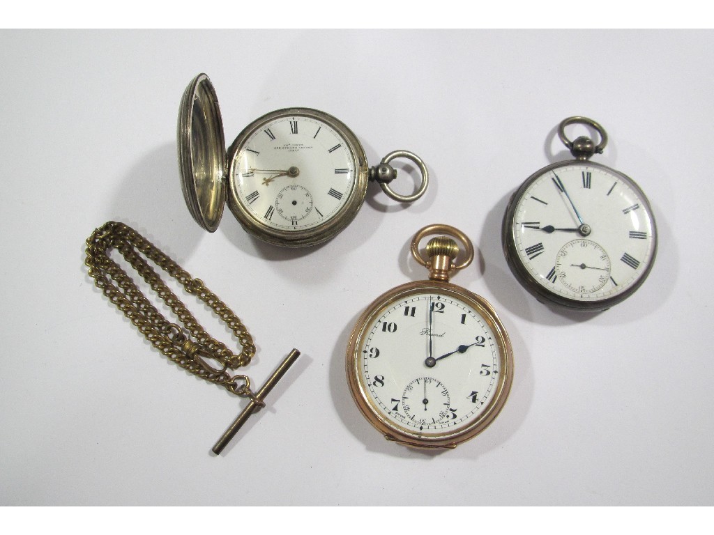 Appraisal: Two silver cased pocket watches and one rolled gold