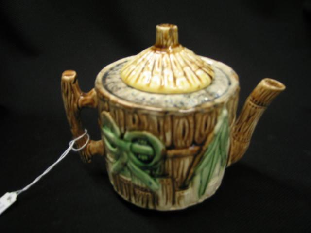 Appraisal: Majolica Pottery Teapot individual size