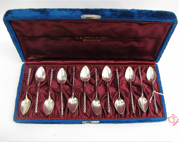 Appraisal: DOMINICK HAFF STERLING SILVER DEMITASSE SET spoons in the DHS