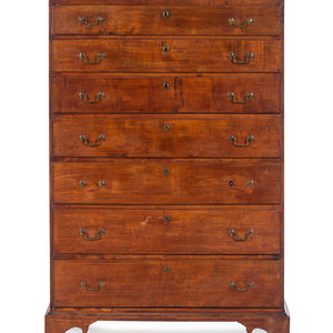 Appraisal: A Chippendale Maple High Chest of Drawers Pennsylvania Circa -