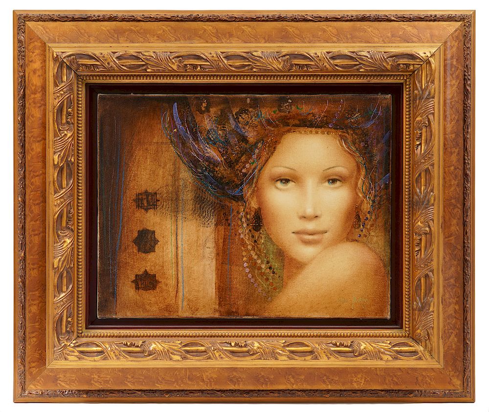 Appraisal: Csaba Markus 'Amazing Doriana' Oil Painting Csaba Markus Hungary Born