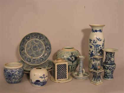 Appraisal: Twelve Chinese blue and white table items mostly late qing