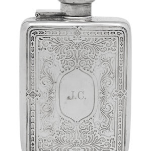 Appraisal: A Tiffany and Co Silver Flask First Half th Century