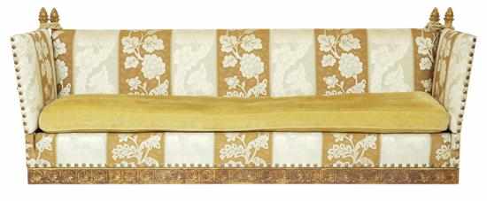 Appraisal: A LARGE KNOLLE STYLE SETTEE Rectangular with adjustable sides upholstered