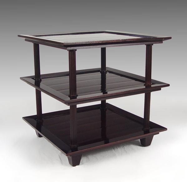 Appraisal: BAKER FURNITURE TIER TABLE Ebony finish '' tall x ''