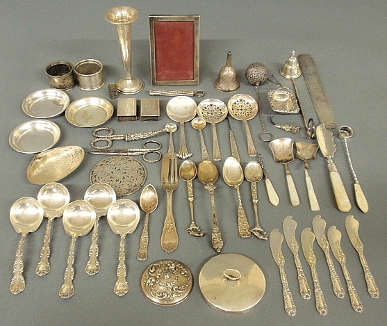 Appraisal: - Group of mostly sterling silver tableware and accessories -