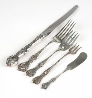 Appraisal: A partial Alvin sterling silver flatware service th century a