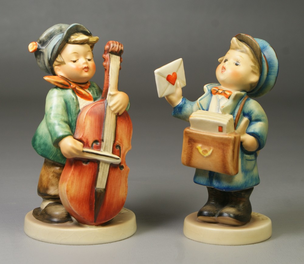 Appraisal: Hummel Figurines Sweet Music HUM some crazing The Postman HUM