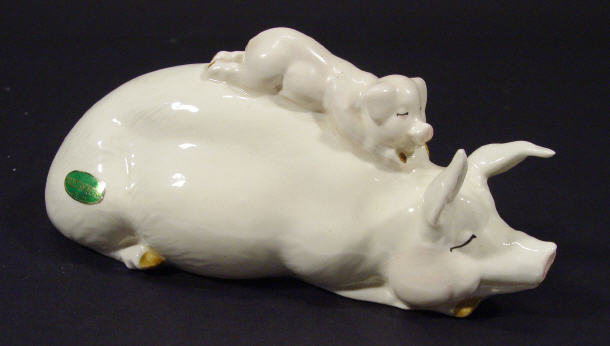 Appraisal: Hand painted Beswick sow and piglet group printed factory marks