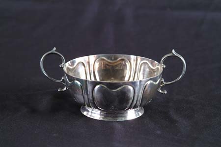 Appraisal: REPRODUCTION TWO HANDLED SILVER PLATED BOWL BY GORHAM Metropolitan Museum