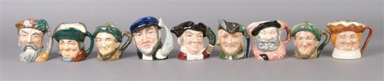 Appraisal: A Group of Nine Royal Doulton Medium Character Jugs Height