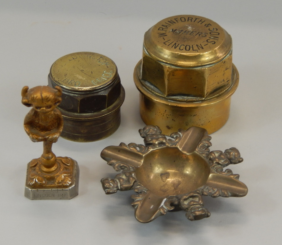 Appraisal: Various items of Lincolnshire interest to include wheel nut for