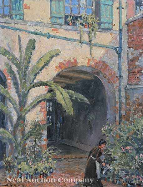 Appraisal: Morris Henry Hobbs American New Orleans - Tending the Garden