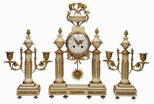 Appraisal: A LATE TH CENTURY FRENCH WHITE MARBLE AND ORMOLU MOUNTED