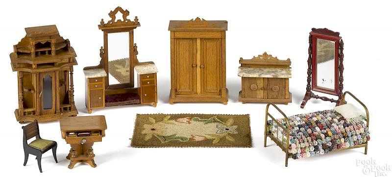 Appraisal: Group of Schneegas doll house furniture and others Group of